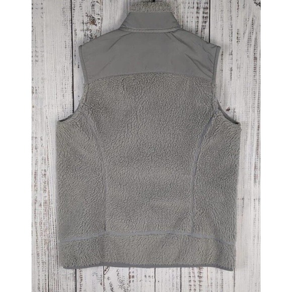 2014 Patagonia Worn Wear Womens Retro X Sherpa Deep Pile Vest Gray Size L - Picture 6 of 6